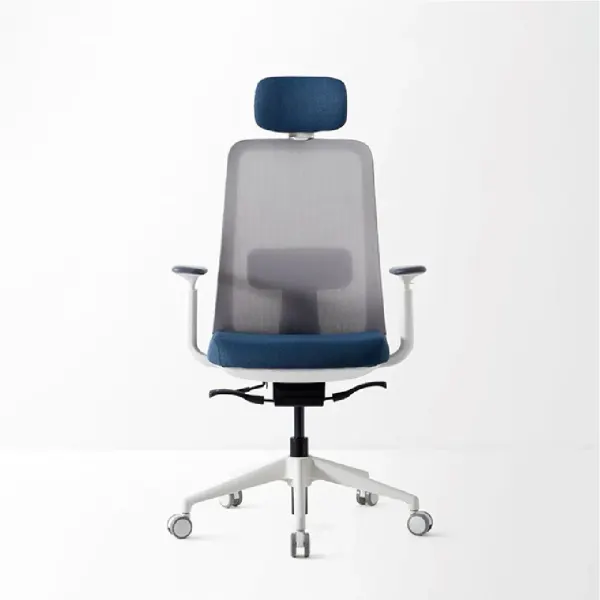 ICON High-Back Mesh Chair with Headrest - White Saudi Arabia